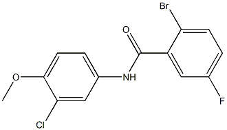 2-bromo-N-(3-chloro-4-methoxyphenyl)-5-fluorobenzamide 结构式