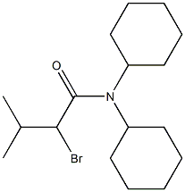 2-bromo-N,N-dicyclohexyl-3-methylbutanamide 结构式