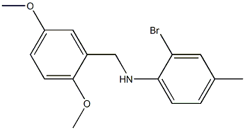 2-bromo-N-[(2,5-dimethoxyphenyl)methyl]-4-methylaniline 结构式