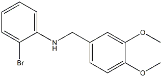 2-bromo-N-[(3,4-dimethoxyphenyl)methyl]aniline 结构式