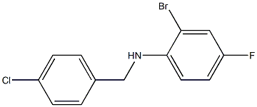 2-bromo-N-[(4-chlorophenyl)methyl]-4-fluoroaniline 结构式