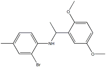 2-bromo-N-[1-(2,5-dimethoxyphenyl)ethyl]-4-methylaniline 结构式