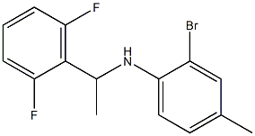 2-bromo-N-[1-(2,6-difluorophenyl)ethyl]-4-methylaniline 结构式