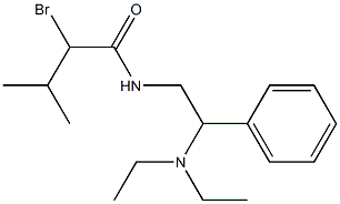 2-bromo-N-[2-(diethylamino)-2-phenylethyl]-3-methylbutanamide 结构式