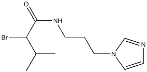 2-bromo-N-[3-(1H-imidazol-1-yl)propyl]-3-methylbutanamide 结构式