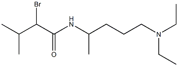 2-bromo-N-[5-(diethylamino)pentan-2-yl]-3-methylbutanamide 结构式