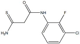 2-carbamothioyl-N-(3-chloro-2-fluorophenyl)acetamide 结构式