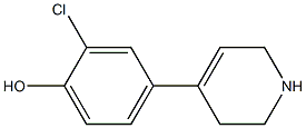 2-chloro-4-(1,2,3,6-tetrahydropyridin-4-yl)phenol 结构式