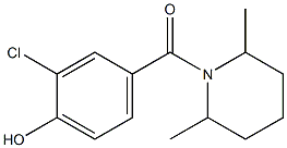 2-chloro-4-[(2,6-dimethylpiperidin-1-yl)carbonyl]phenol 结构式