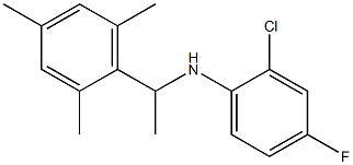 2-chloro-4-fluoro-N-[1-(2,4,6-trimethylphenyl)ethyl]aniline 结构式