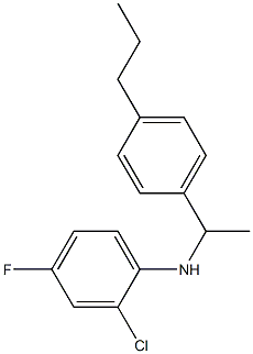 2-chloro-4-fluoro-N-[1-(4-propylphenyl)ethyl]aniline 结构式