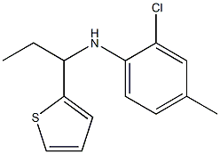 2-chloro-4-methyl-N-[1-(thiophen-2-yl)propyl]aniline 结构式