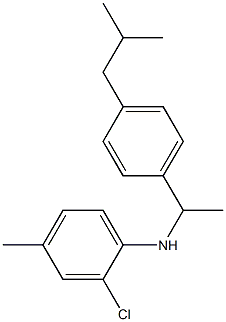 2-chloro-4-methyl-N-{1-[4-(2-methylpropyl)phenyl]ethyl}aniline 结构式