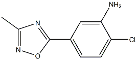 2-chloro-5-(3-methyl-1,2,4-oxadiazol-5-yl)aniline 结构式