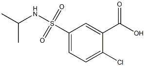 2-chloro-5-(propan-2-ylsulfamoyl)benzoic acid 结构式