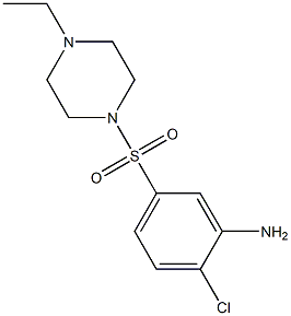2-chloro-5-[(4-ethylpiperazine-1-)sulfonyl]aniline 结构式