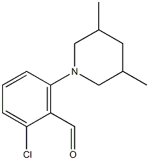 2-chloro-6-(3,5-dimethylpiperidin-1-yl)benzaldehyde 结构式