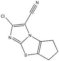 2-chloro-6,7-dihydro-5H-cyclopenta[d]imidazo[2,1-b][1,3]thiazole-3-carbonitrile 结构式