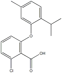 2-chloro-6-[5-methyl-2-(propan-2-yl)phenoxy]benzoic acid 结构式