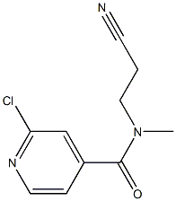 2-chloro-N-(2-cyanoethyl)-N-methylpyridine-4-carboxamide 结构式