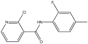 2-chloro-N-(2-fluoro-4-methylphenyl)pyridine-3-carboxamide 结构式