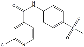 2-chloro-N-(4-methanesulfonylphenyl)pyridine-4-carboxamide 结构式