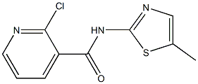 2-chloro-N-(5-methyl-1,3-thiazol-2-yl)pyridine-3-carboxamide 结构式