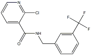 2-chloro-N-{[3-(trifluoromethyl)phenyl]methyl}pyridine-3-carboxamide 结构式