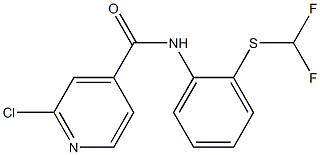 2-chloro-N-{2-[(difluoromethyl)sulfanyl]phenyl}pyridine-4-carboxamide 结构式