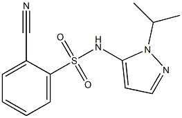 2-cyano-N-(1-isopropyl-1H-pyrazol-5-yl)benzenesulfonamide 结构式