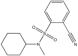 2-cyano-N-cyclohexyl-N-methylbenzenesulfonamide 结构式