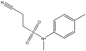 2-cyano-N-methyl-N-(4-methylphenyl)ethane-1-sulfonamido 结构式