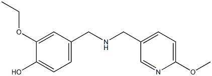 2-ethoxy-4-({[(6-methoxypyridin-3-yl)methyl]amino}methyl)phenol 结构式