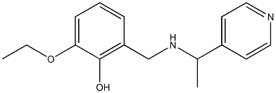 2-ethoxy-6-({[1-(pyridin-4-yl)ethyl]amino}methyl)phenol 结构式