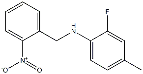 2-fluoro-4-methyl-N-[(2-nitrophenyl)methyl]aniline 结构式