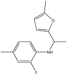 2-fluoro-4-methyl-N-[1-(5-methylfuran-2-yl)ethyl]aniline 结构式