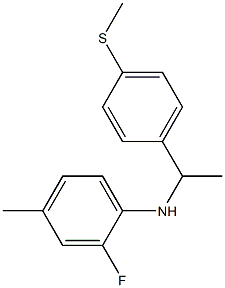 2-fluoro-4-methyl-N-{1-[4-(methylsulfanyl)phenyl]ethyl}aniline 结构式