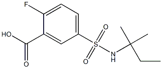 2-fluoro-5-[(2-methylbutan-2-yl)sulfamoyl]benzoic acid 结构式