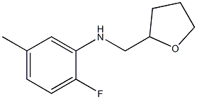 2-fluoro-5-methyl-N-(oxolan-2-ylmethyl)aniline 结构式