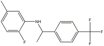 2-fluoro-5-methyl-N-{1-[4-(trifluoromethyl)phenyl]ethyl}aniline 结构式