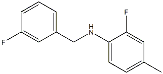2-fluoro-N-[(3-fluorophenyl)methyl]-4-methylaniline 结构式