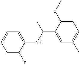 2-fluoro-N-[1-(2-methoxy-5-methylphenyl)ethyl]aniline 结构式