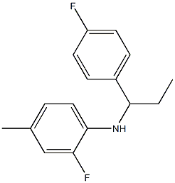 2-fluoro-N-[1-(4-fluorophenyl)propyl]-4-methylaniline 结构式