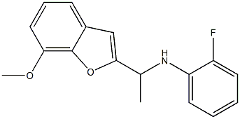 2-fluoro-N-[1-(7-methoxy-1-benzofuran-2-yl)ethyl]aniline 结构式