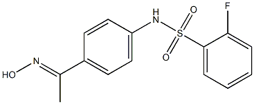 2-fluoro-N-{4-[1-(hydroxyimino)ethyl]phenyl}benzene-1-sulfonamide 结构式