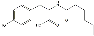 2-hexanamido-3-(4-hydroxyphenyl)propanoic acid 结构式