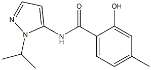 2-hydroxy-4-methyl-N-[1-(propan-2-yl)-1H-pyrazol-5-yl]benzamide 结构式