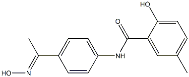 2-hydroxy-N-{4-[1-(hydroxyimino)ethyl]phenyl}-5-methylbenzamide 结构式