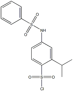 2-isopropyl-4-[(phenylsulfonyl)amino]benzenesulfonyl chloride 结构式