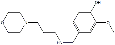2-methoxy-4-({[3-(morpholin-4-yl)propyl]amino}methyl)phenol 结构式